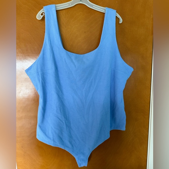 Glamorous Curve square neck ribbed bodysuit - Picture 3 of 4